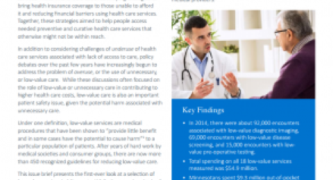 Analysis of Low-Value Health Services in the Minnesota report cover
