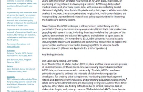 All Payer Claims Databases: Unlocking the Potential cover
