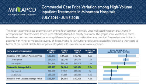 MN APCD Report on Commercial Price Variation